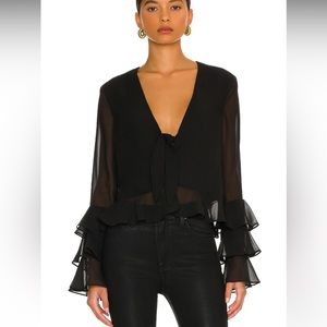 Winnie Blouse in Black Tularosa